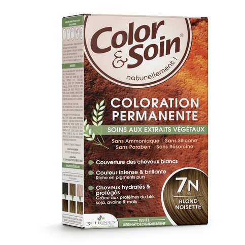 Permanent hair dye 7N hazelnut blonde Color&Soin LES 3 CHENES - Maple Wellness Supplements