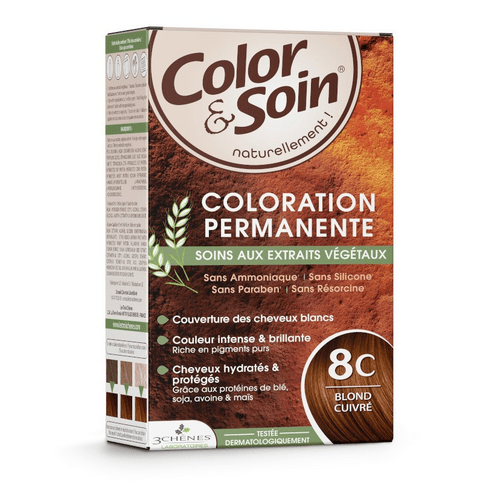 Permanent hair dye 8C copper blond Color&Soin LES 3 CHENES - Maple Wellness Supplements