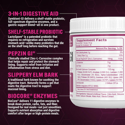 PEScience Complete-GI Gut Health Powder, Probiotics for Women and Men, Digestive Enzymes, Prebiotic Fiber, L-Glutamine - Maple Wellness Supplements