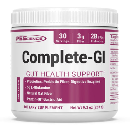 PEScience Complete-GI Gut Health Powder, Probiotics for Women and Men, Digestive Enzymes, Prebiotic Fiber, L-Glutamine - Maple Wellness Supplements