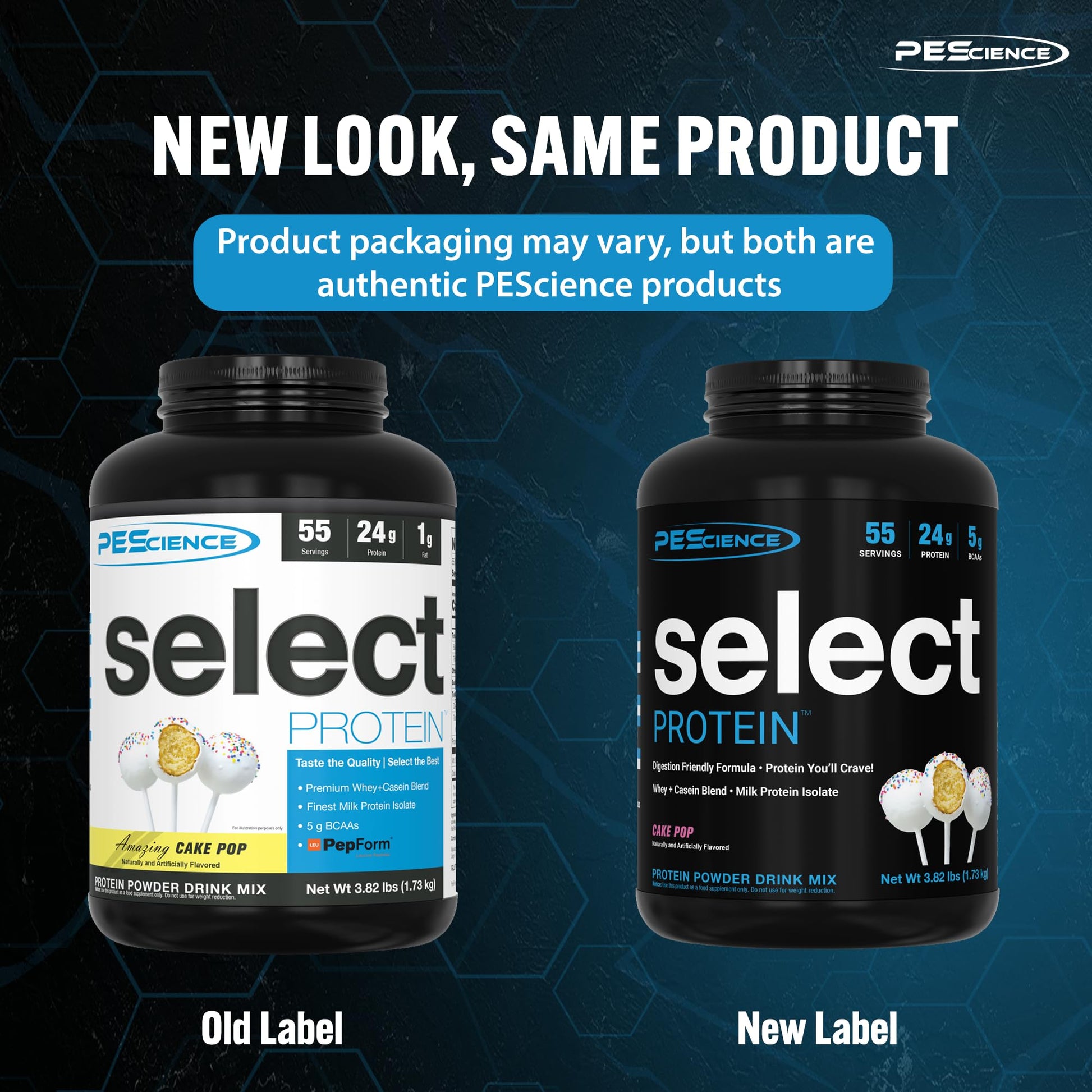 PEScience Select Low Carb Protein Powder, Cake Pop, 27 Serving, Keto Friendly - Maple Wellness Supplements