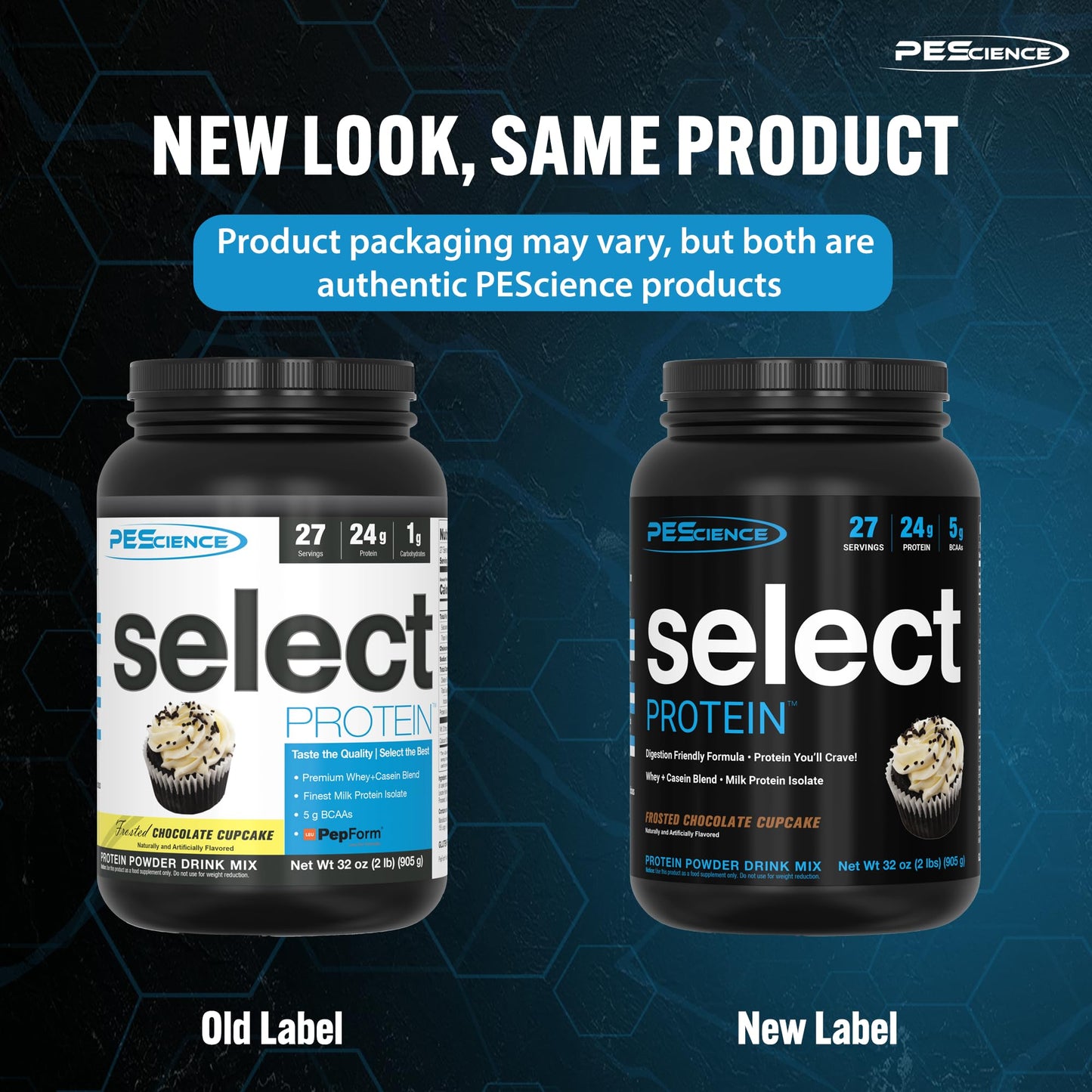 PEScience Select Low Carb Protein Powder, Chocolate Cupcake, 27 Serving, Keto - Maple Wellness Supplements