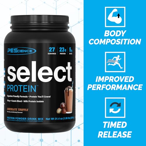 PEScience Select Low Carb Protein Powder, Chocolate Truffle, 27 Serving, Keto Friendly - Maple Wellness Supplements