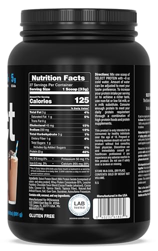 PEScience Select Low Carb Protein Powder, Chocolate Truffle, 27 Serving, Keto Friendly - Maple Wellness Supplements