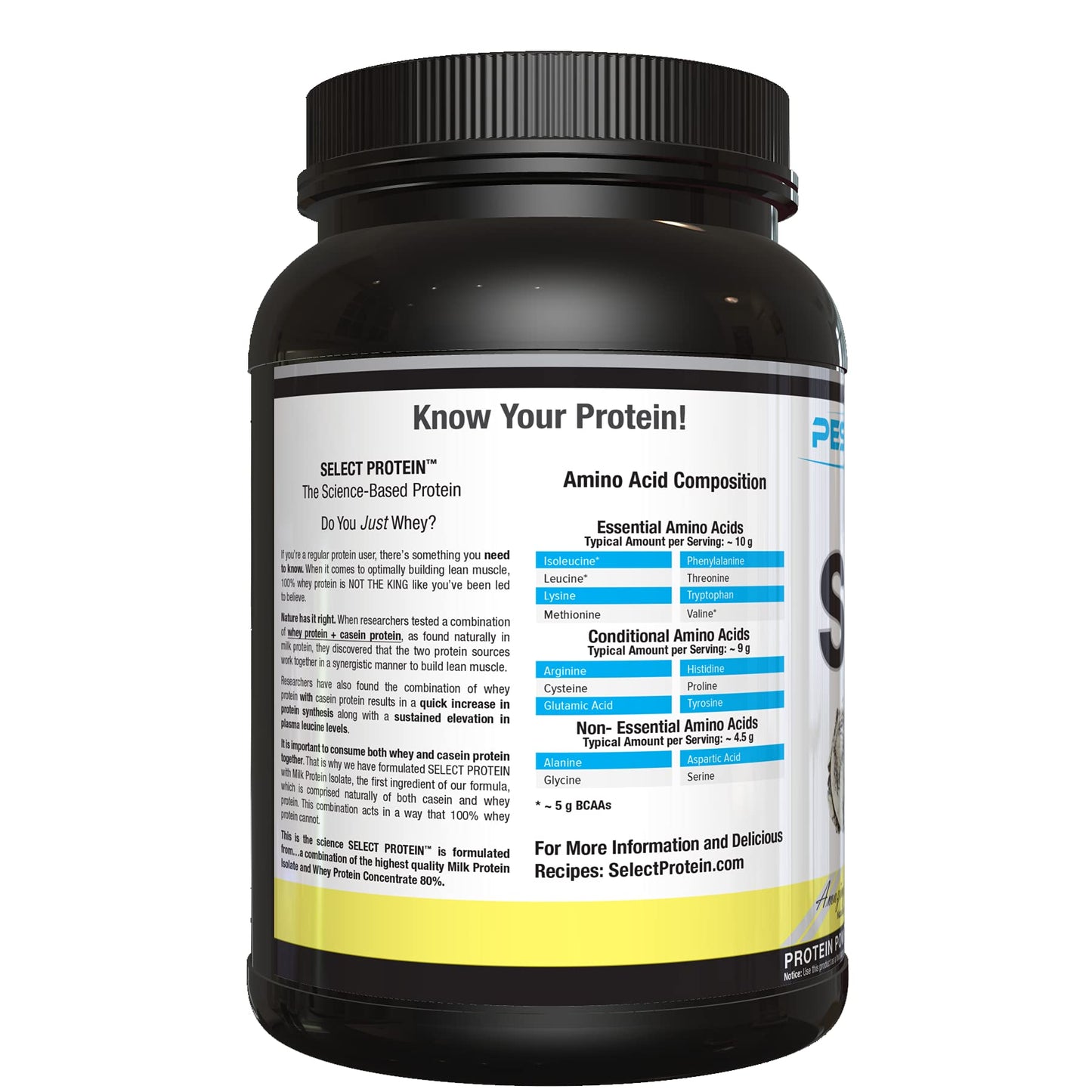 PEScience Select Low Carb Protein Powder, Peppermint Bark, 27 Serving, Keto Friendly - Maple Wellness Supplements