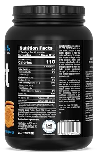 PEScience Select Low Carb Protein Powder, Snickerdoodle, 27 Serving, Keto Friendly - Maple Wellness Supplements