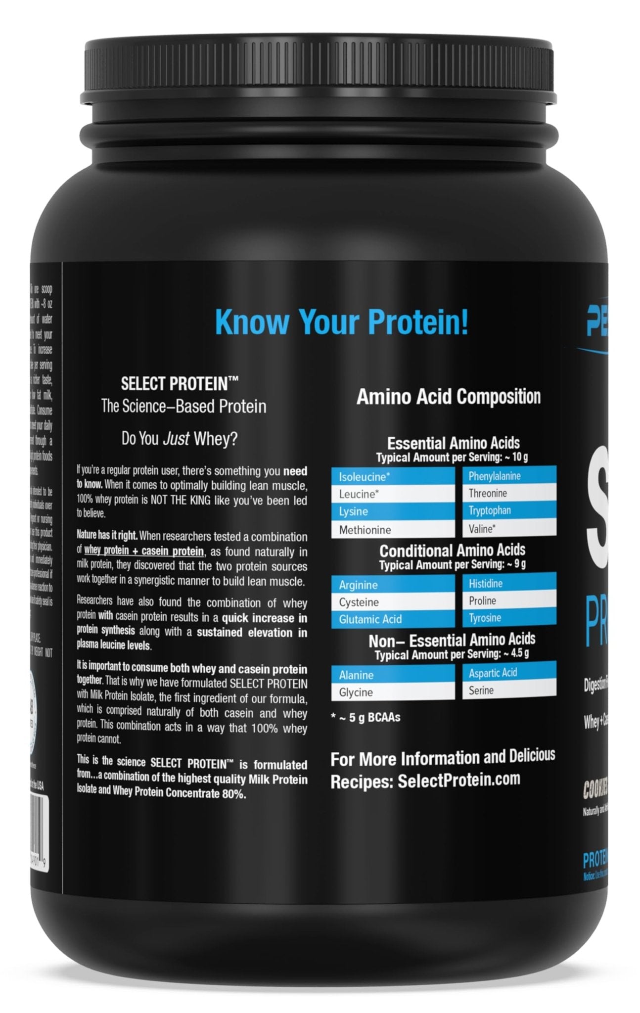 PEScience Select Protein, Cookies and Cream, 27 Serving, Premium Whey and Casein - Maple Wellness Supplements