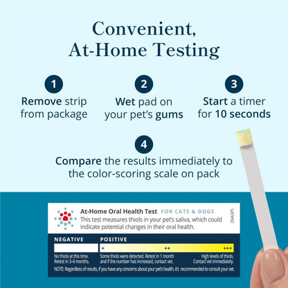 Petivity At-Home Oral Health Test for Cats & Dogs — 10-Second Dental Check Kit by Purina — Simple Saliva Swab to Detect Bad Breath & Gum Issues - (Pack of 1) - Maple Wellness Supplements