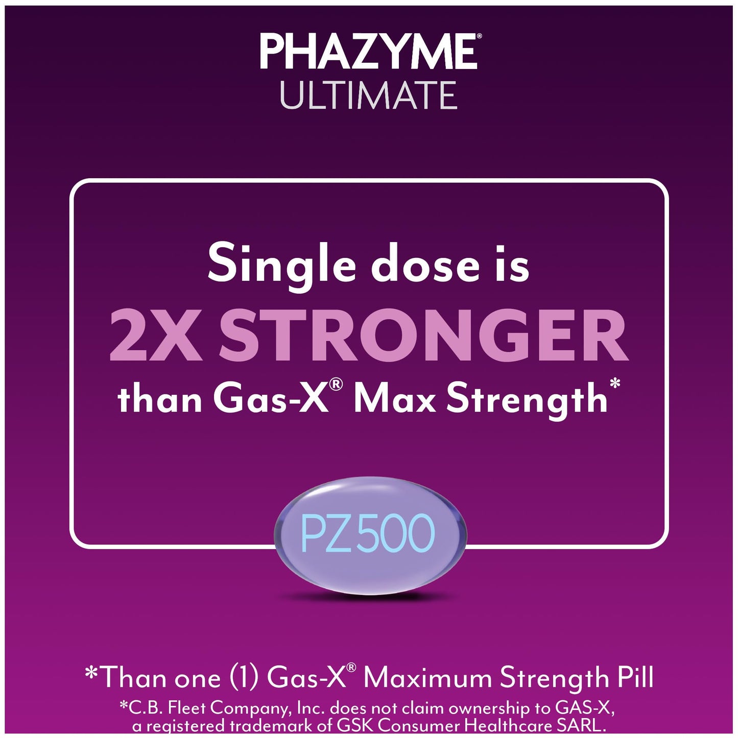Phazyme Ultimate Strength Anti-Gas 500 mg Simethicone Gas Relief for Adults, Fast Gels Quickly Ease Bloating, Pressure and Discomfort, 20 Count - Maple Wellness Supplements