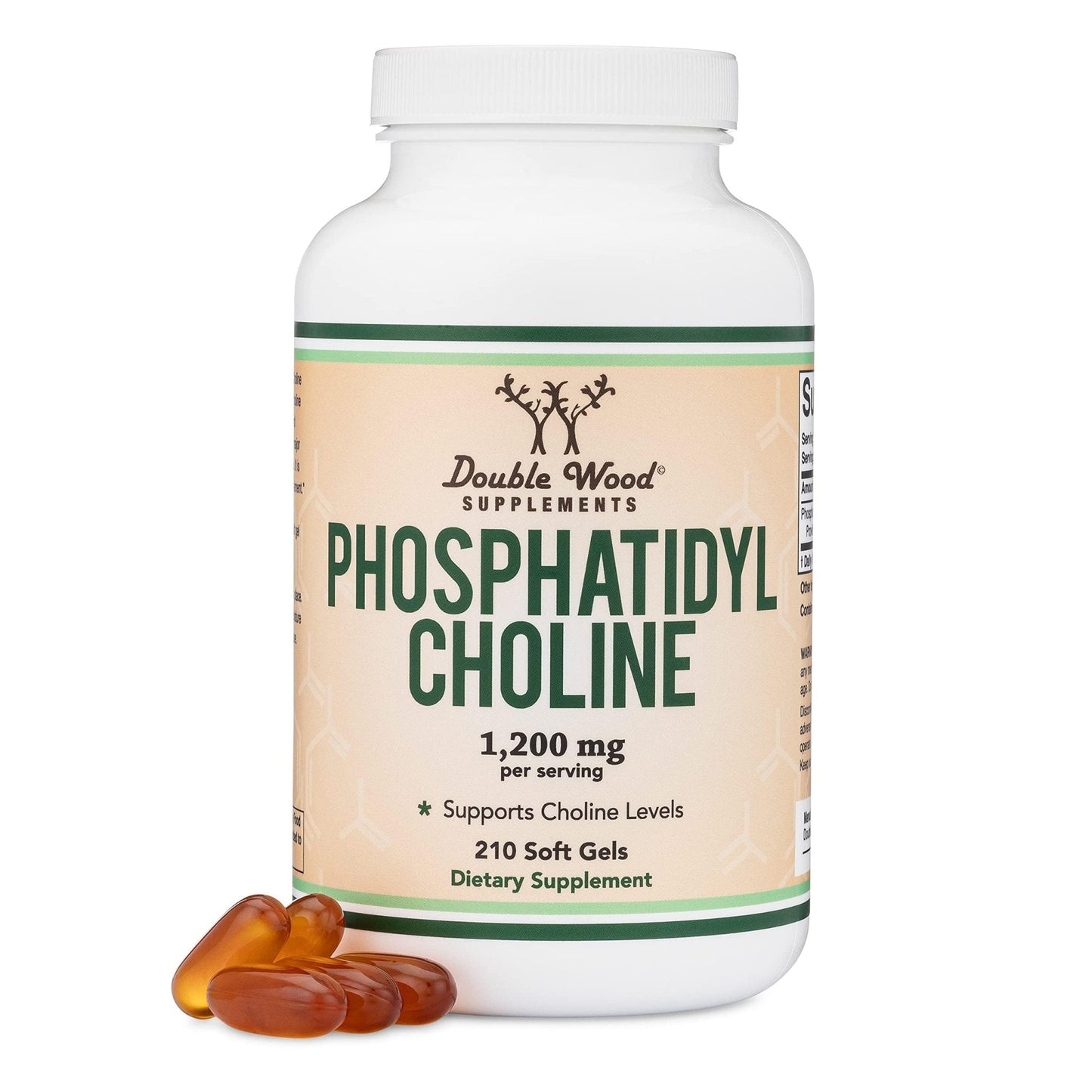 Phosphatidylcholine 1,200mg – 210 Softgels – Enhanced Version of Sunflower and Soy Lecithin (Choline Supplements) - Non-GMO and Gluten Free - Maple Wellness Supplements
