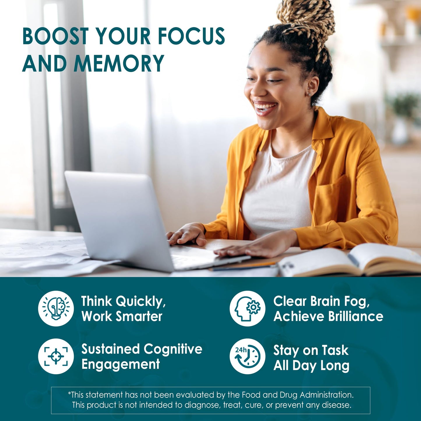Phosphatidylserine - Nootropic Brian Supplement, Focus & Energy Gummies+ Bacopa Monnieri, Omega 3, Huperzine A, Methyl B12 & B6 for Seniors, Gamers, Workers, Non-GMO, Caffeine-Free, Sugar Free, 2 Pack - Maple Wellness Supplements