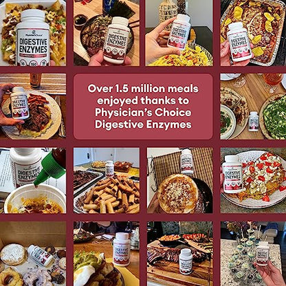 Physician's CHOICE Digestive Enzymes - Multi Enzymes, Organic Prebiotics & Probiotics - Maple Wellness Supplements