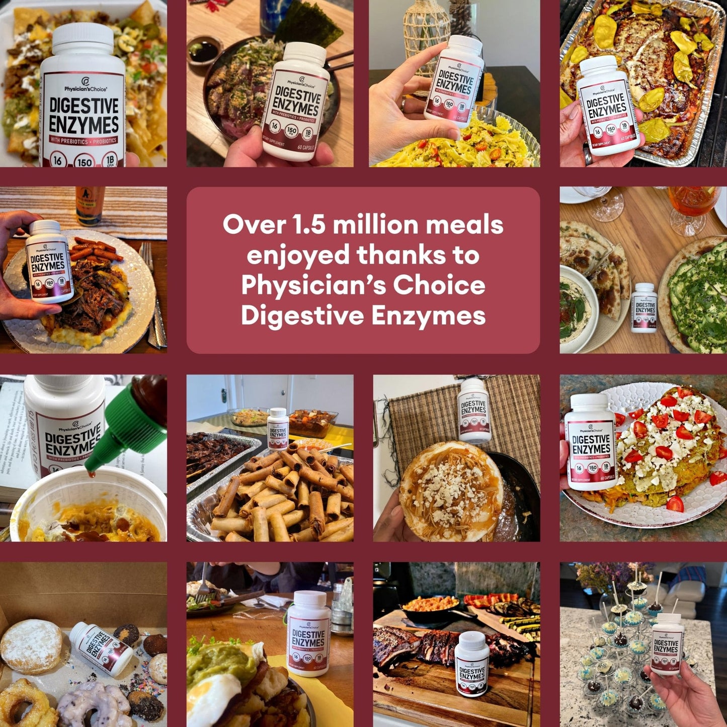 Physician's CHOICE Digestive Enzymes - Multi Enzymes, Organic Prebiotics & Probiotics - Maple Wellness Supplements