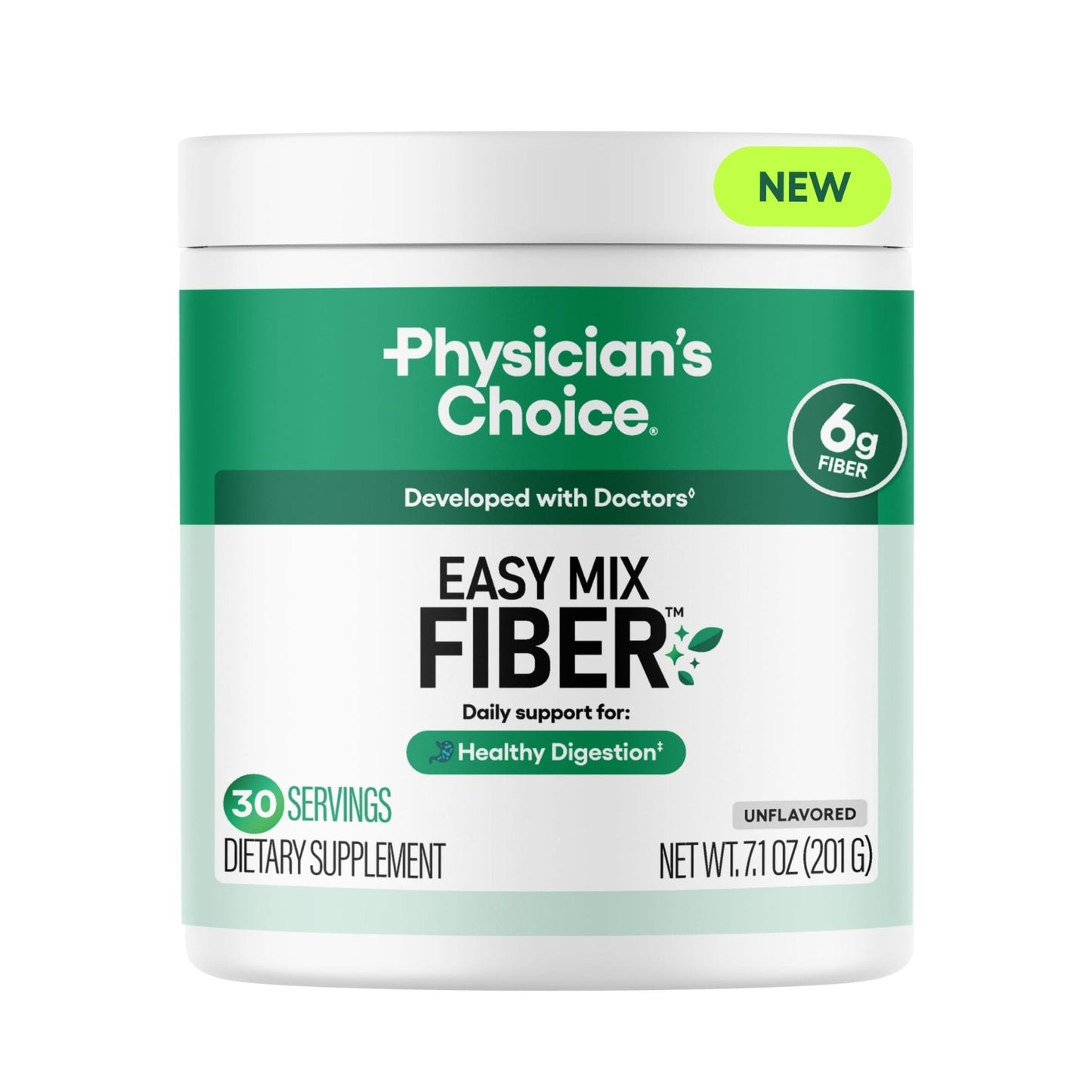 Physician's CHOICE Easy Mix Fiber for Digestive Health & Regularity - No Grit, Sugar Free, & Tasteless - Maple Wellness Supplements