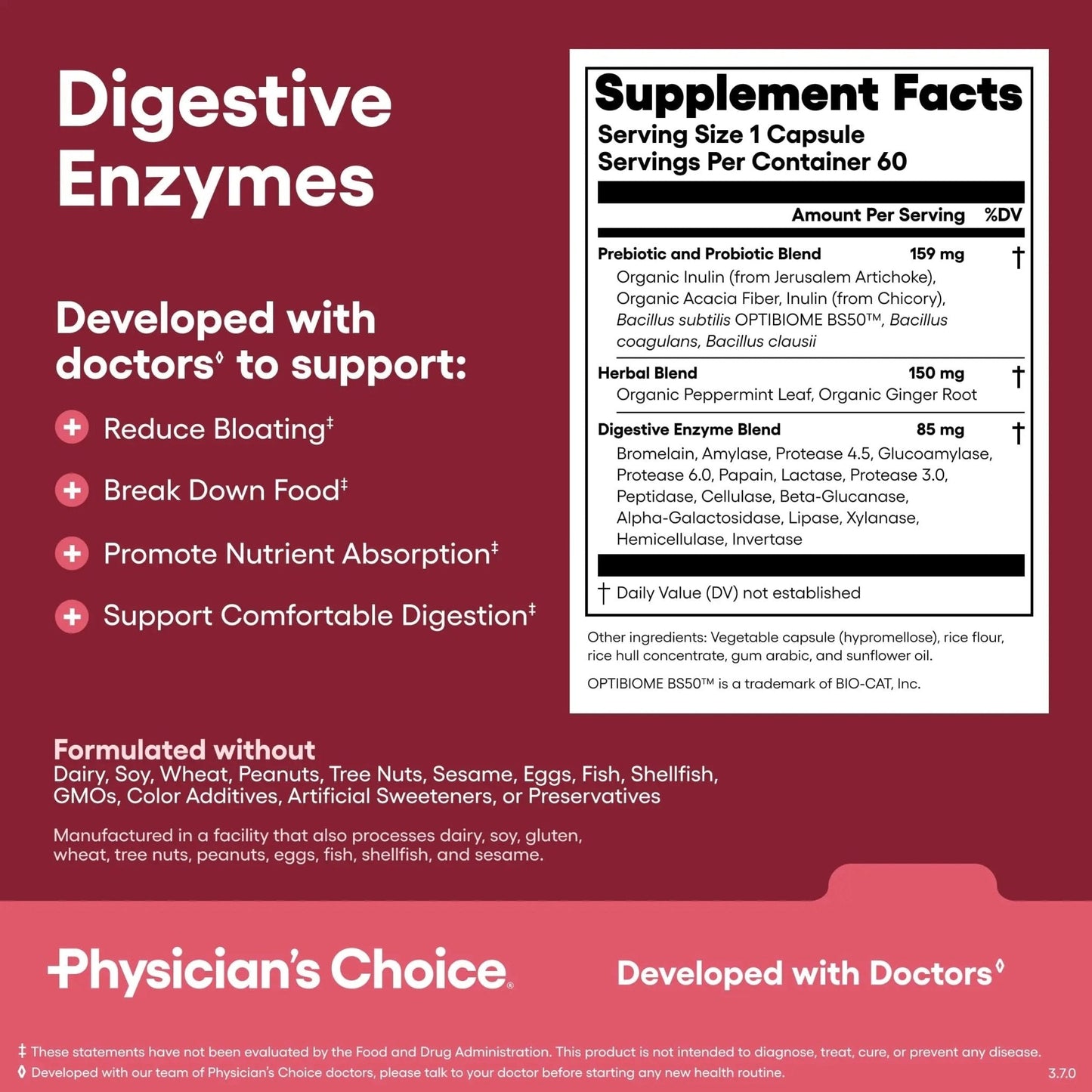 Physician's CHOICE Gut Guardian Bundle: Advanced Bloating & Digestion Support with 60 Billion Probiotic, Digestive Enzymes & Bloat + Gas Probiotic - Daily Gut Health Support for Women and Men - Maple Wellness Supplements