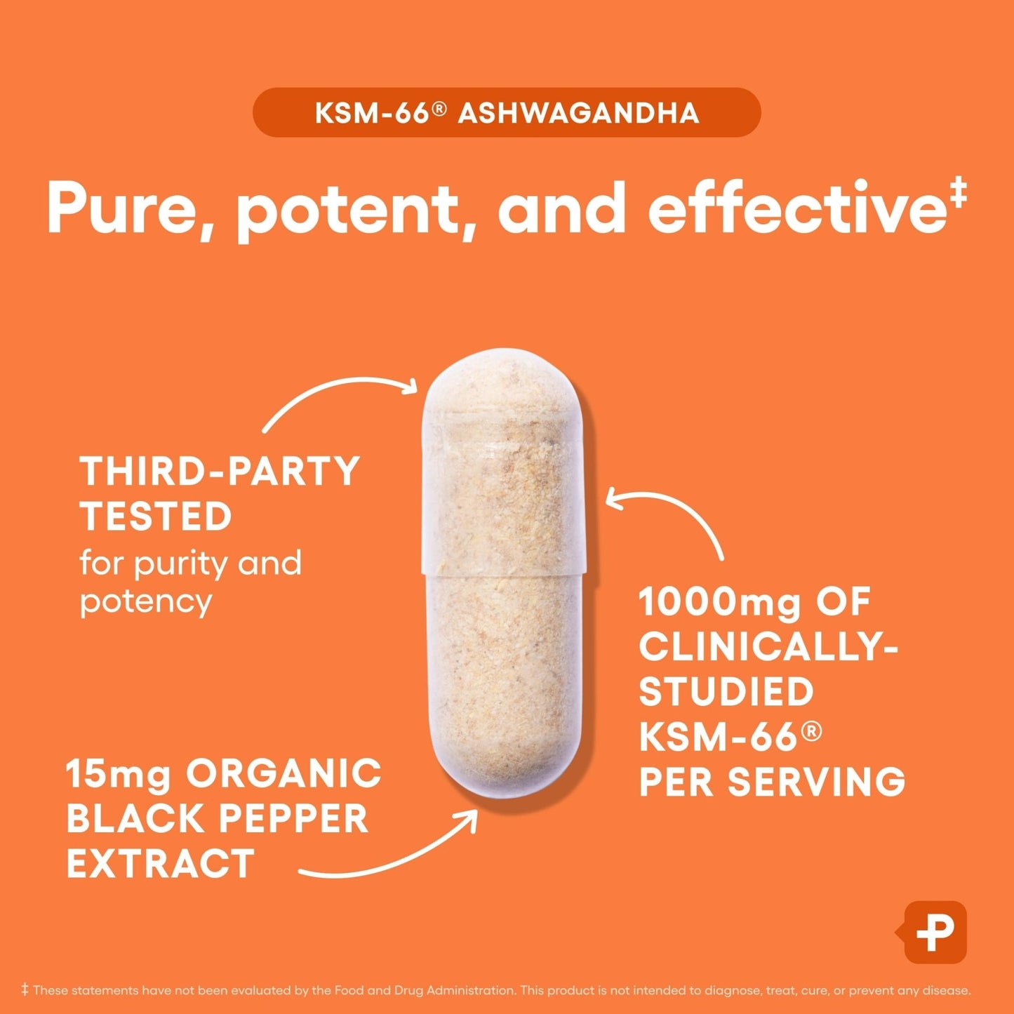 Physician's CHOICE KSM-66 Ashwagandha Root Powder Extract 1,000mg - Organic - with Black Pepper for Maximum Absorption - 5% Withanolides - Maple Wellness Supplements