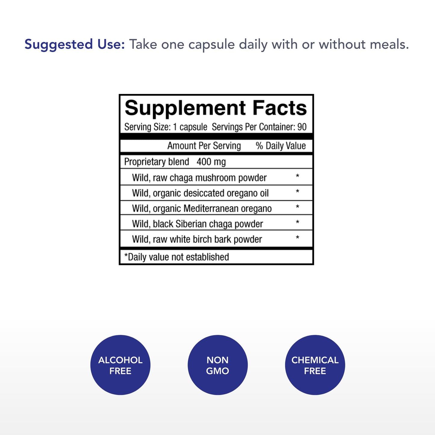 Physician's Strength ChagaStrength - 90 Capsules - Wild, Raw Chaga Complex - Immune & Physical Support - Non-GMO - 90 Servings - Maple Wellness Supplements