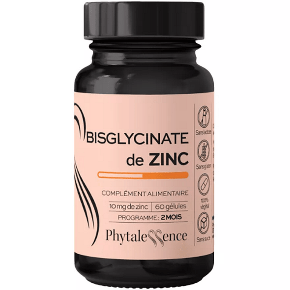 Phytalessence Zinc Bisglycinate 60 Capsules - Maple Wellness Supplements