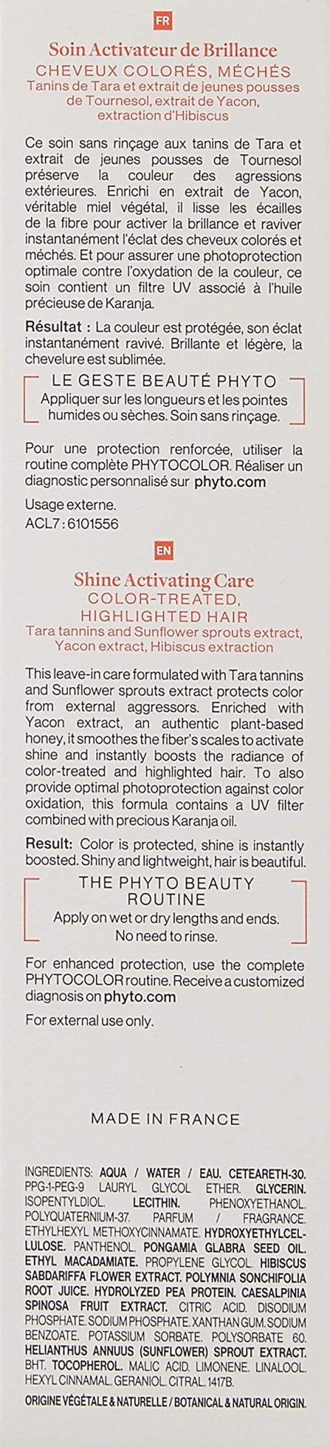 PHYTO Phytocolor Shine Activating Care, 5.07 fl oz - Maple Wellness Supplements