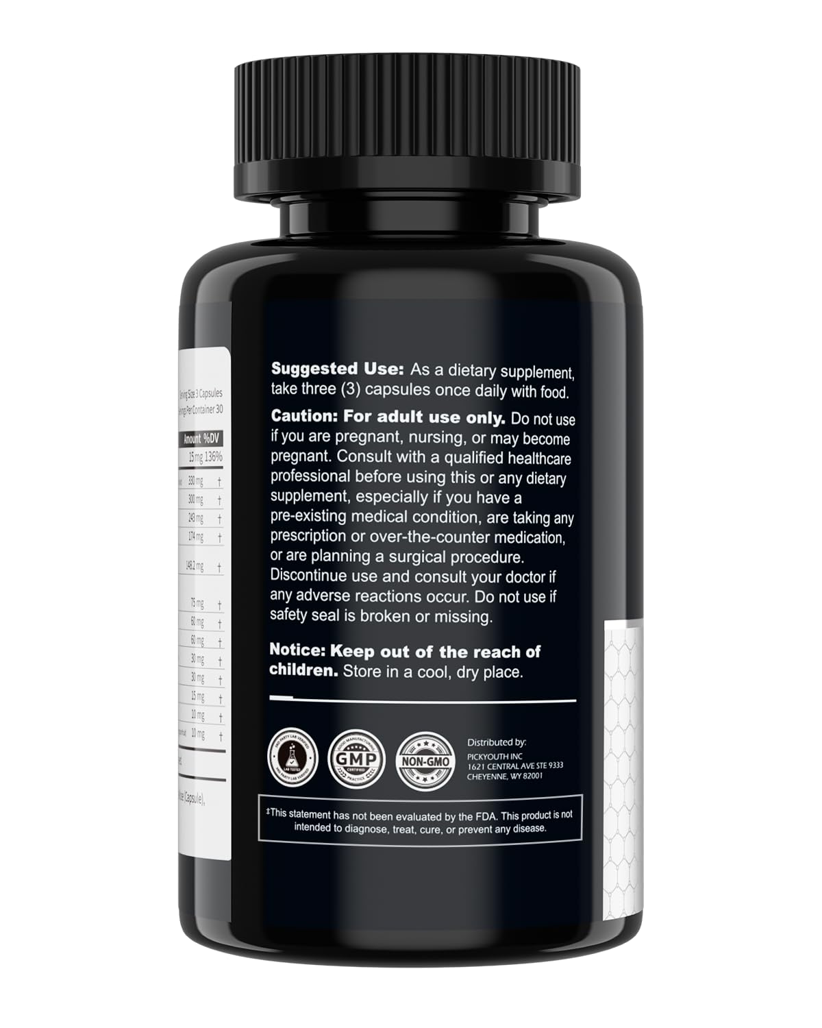 PickYouth Synergy-T Booster Supplement for Men, Total Male Performance, Liposomal Absorption System, 100% Transparency with Ashwagandha, DIM - Maple Wellness Supplements