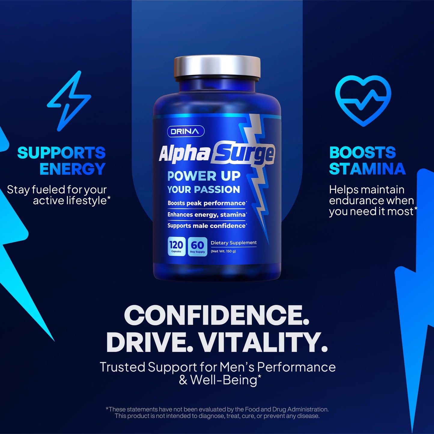 Pills for Men Fast Acting - Male Enhancing Supplement Testosterone Booster - Blood Flow, Libido, Size, Girth, Hardness, Stamina, Enlargement, Growth - Natural Performance Enhancer - 2 Month Supply - Maple Wellness Supplements