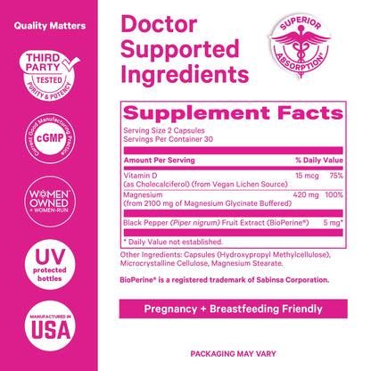 Pink Stork Mood and Stomach Relief Bundle - Magnesium Glycinate and Organic Peppermint Sweets for Morning Sickness and Motion Sickness, Mood Support - Maple Wellness Supplements