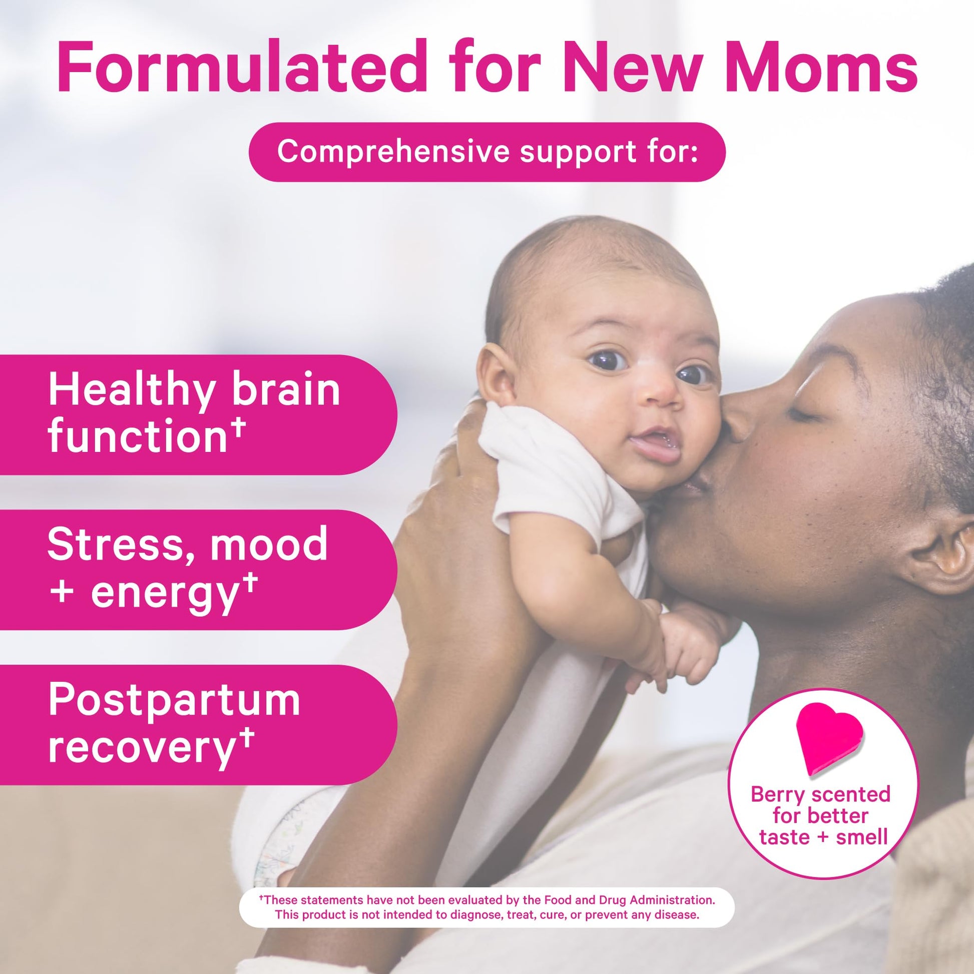 Pink Stork Postnatal Multivitamin + Probiotics with Vegan DHA, Ashwagandha, Iron, Folate, B12 - Supports Hormone Balance, Postpartum Recovery, Gut Health, & Digestion - Pack of 2 - Maple Wellness Supplements
