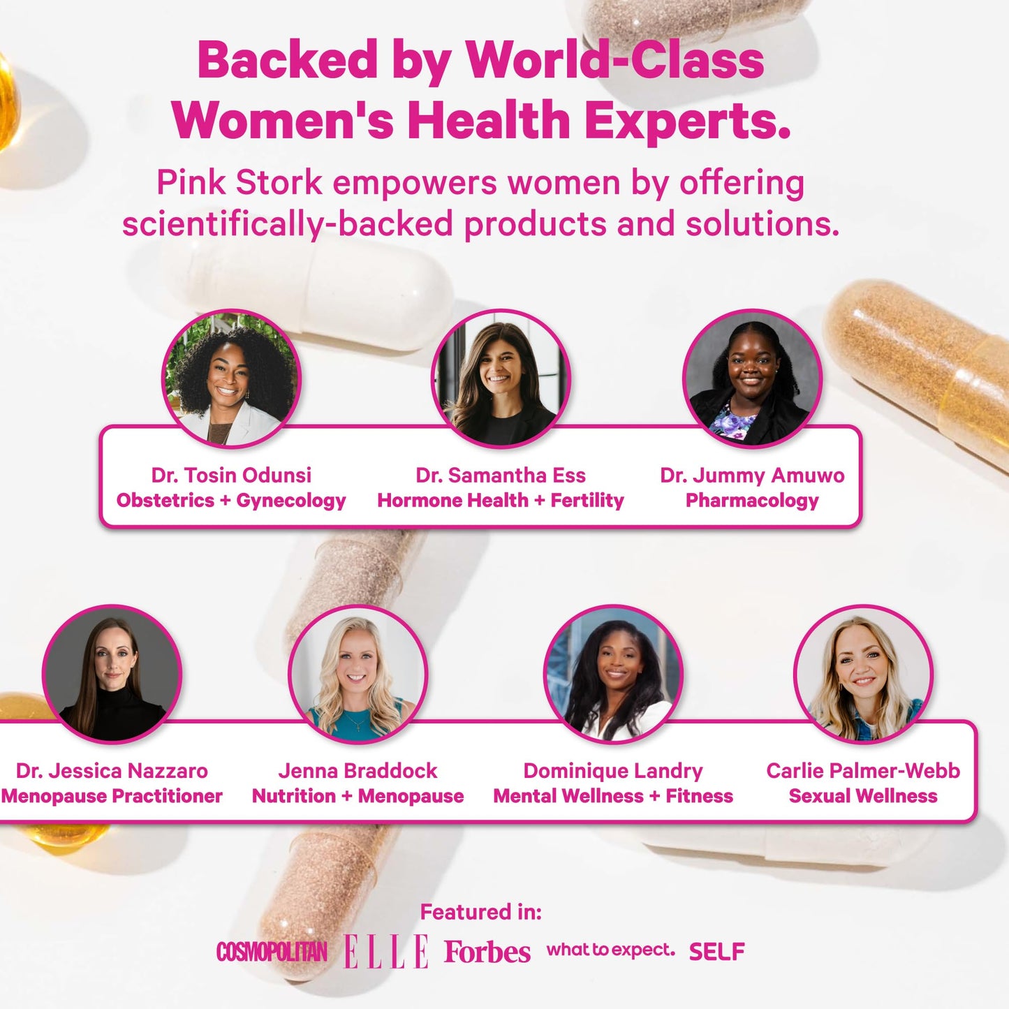 Pink Stork Total Women's Multivitamin - 19 Essential Vitamins for Women & Nutrients – Energy, Metabolism, Hormone, Immune & Mood Support – B6, B12, Biotin, Iron & Zinc – 30 Capsules - Maple Wellness Supplements