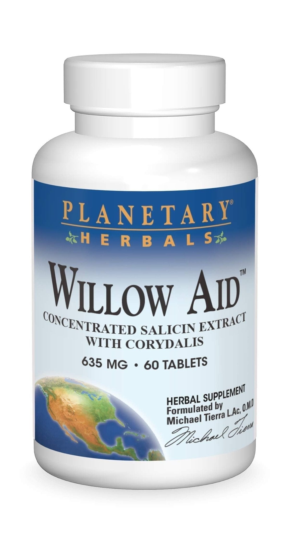 Planetary Herbals Willow Aid Tablets, 60 Count - Maple Wellness Supplements