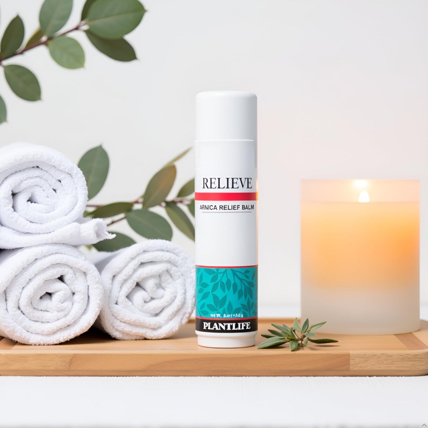 Plantlife Arnica Relieve Balm - Made with Arnica and 100% Pure Essential Oils - Relieve Products are a Homeopathic Solution for Everyday Use - Works Quickly and Effectively - Made in California - Maple Wellness Supplements