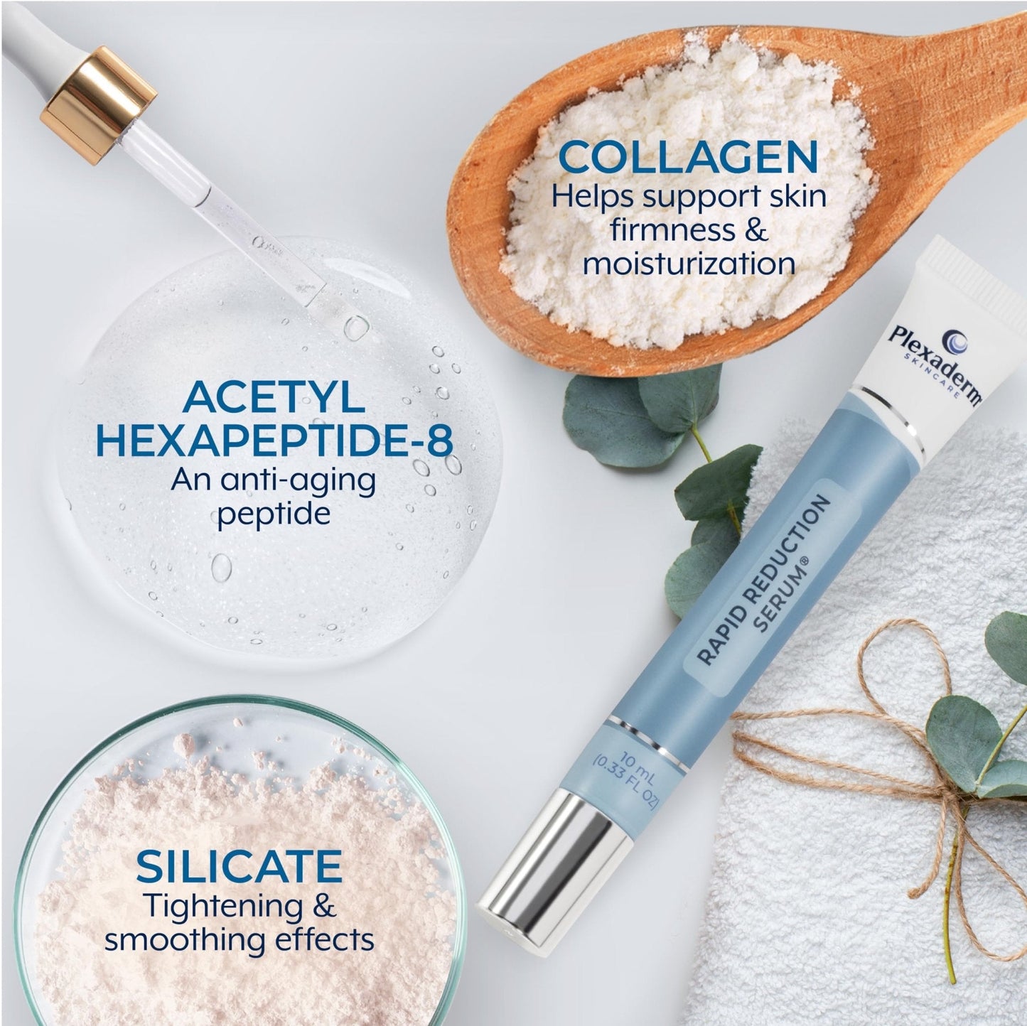 Plexaderm Rapid Reduction Eye Serum - Visibly Reduces Under-Eye Bags, Wrinkles, Dark Circles, Fine Lines & Crow's Feet Instantly - Maple Wellness Supplements