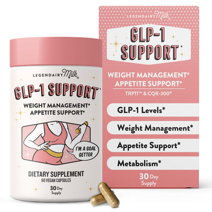 Plus Supplement for Weight Management Appetite Control for Women w Trpti OEA, CQR-300 & Chromium, Supports Natural Fullness Signals & Hunger, Metabolism Support Supplement Legendairy Milk 1-Pack - Maple Wellness Supplements