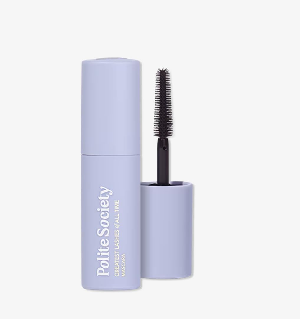 Polite Society Greatest Lashes of All Time Volumizing Lengthening Lifting Curling Mascara, 12-Hour Wear, Starburst Brush, Clean Formula .2 OZ - Maple Wellness Supplements