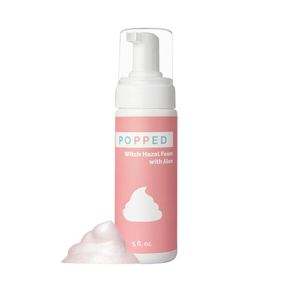 POPPED Witch Hazel Foam with Aloe (5 fl oz) | Perineal Healing Foam for Postpartum Care | Relieves Pain, Hemorrhoids, and Swelling After Birth | Postpartum Essential - Maple Wellness Supplements