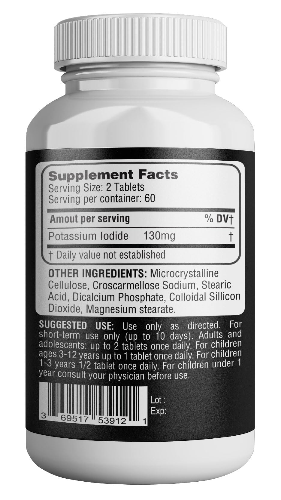 Potassium Iodide130 mg - KI Tablets- Potassium130 mg - USA Made Potassium Iodine Pills YODO Naciente - Maple Wellness Supplements