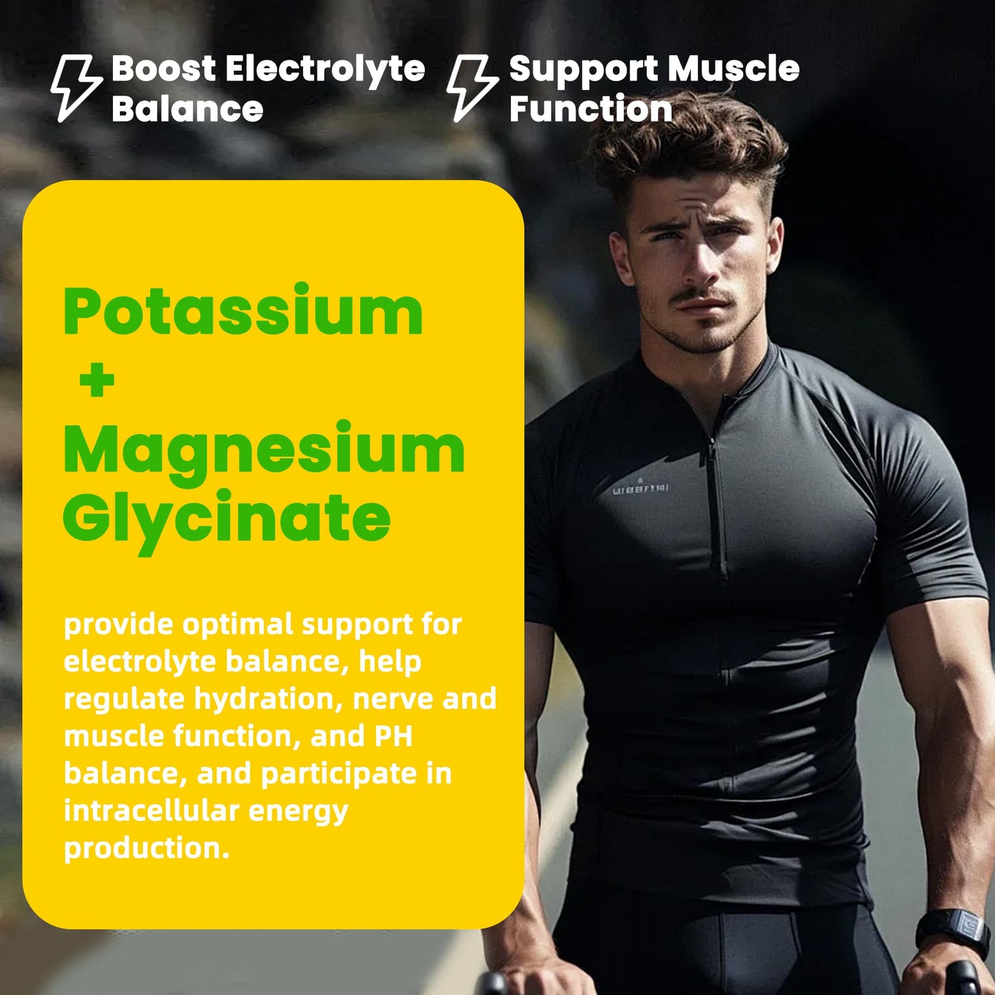 Potassium Magnesium Gummies,High Absorption Magnesium Glycinate,B6,D3,Potassium Citrate for Leg Cramps,Muscle,Electroyte for Adults Kids,Sugar-Free, 60 Gummies (Pineapple) - Maple Wellness Supplements