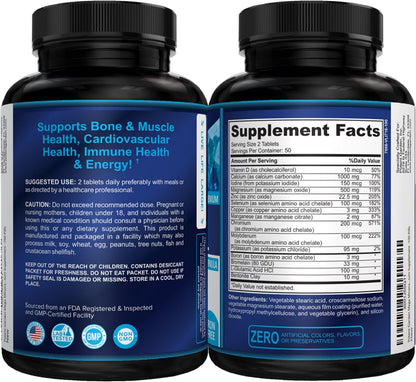 Potent Garden Mega Mineral Supplement Complete Mineral Complex with Calcium Magnesium Zinc Potassium Boron Selenium Chromium & 72 Trace - Maple Wellness Supplements