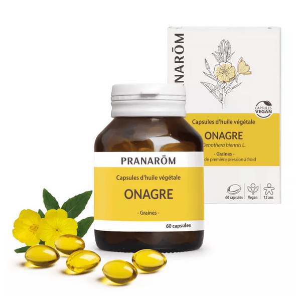 Pranarom evening primrose vegetable oil 60 capsules - Maple Wellness Supplements