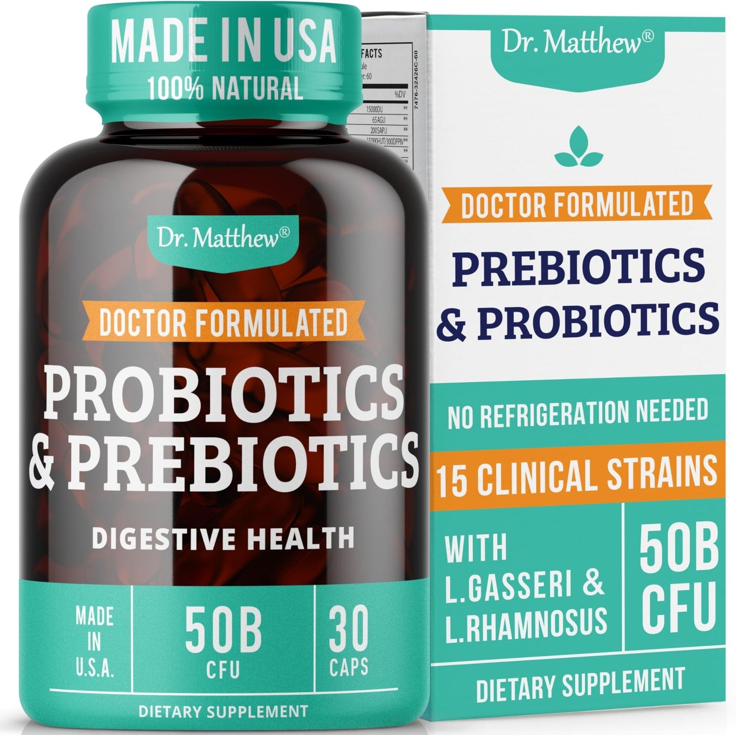Prebiotics and Probiotics: Lactobacillus Gasseri, Lactobacillus Rhamnosus, Plantarum, Casei, Bifidobacterium longum, lactis, infantis. Probiotic Prebiotic, - Maple Wellness Supplements