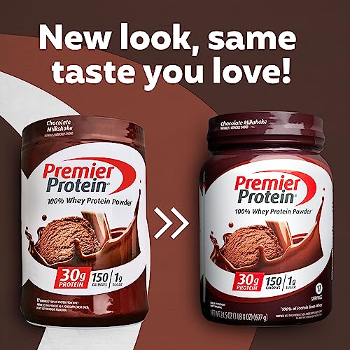 Premier Protein Powder, Chocolate Milkshake, 30g Protein, 1g Sugar, 100% Whey Protein - Maple Wellness Supplements