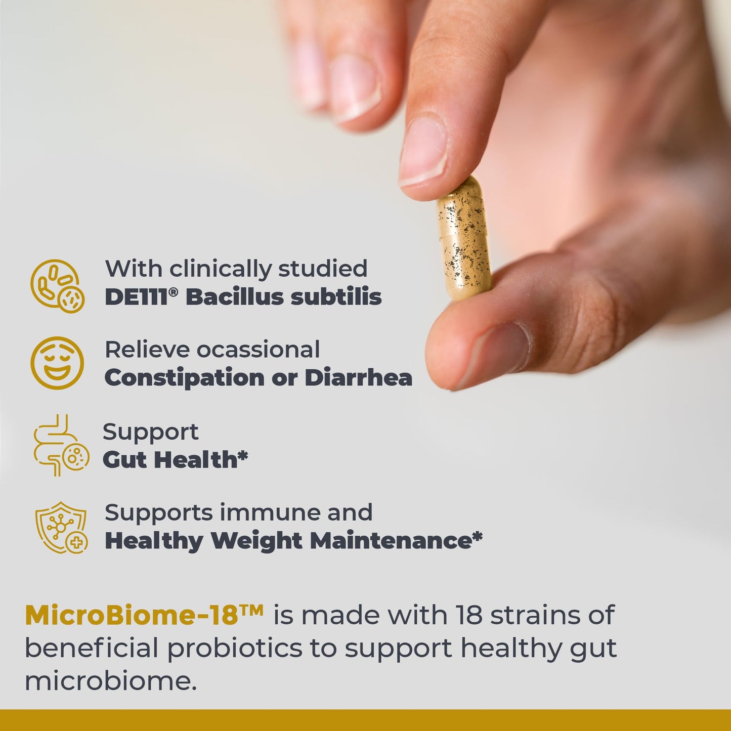 Premier Research Labs MicroBiome-18 - Probiotics for Digestive Health, Probiotics with Lactobacillus Acidophilus for Women and Men, Reuteri for Healthy Gut - Maple Wellness Supplements