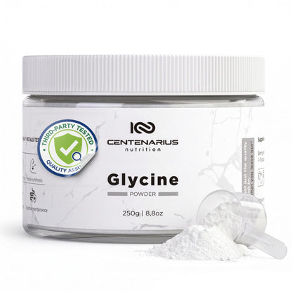 Premium Glycine Powder 250g | Amino Acids Supplement for Post Workout Muscle Recovery, Digestion, Sleep Aid + More - Vegan, Additive-Free - Maple Wellness Supplements