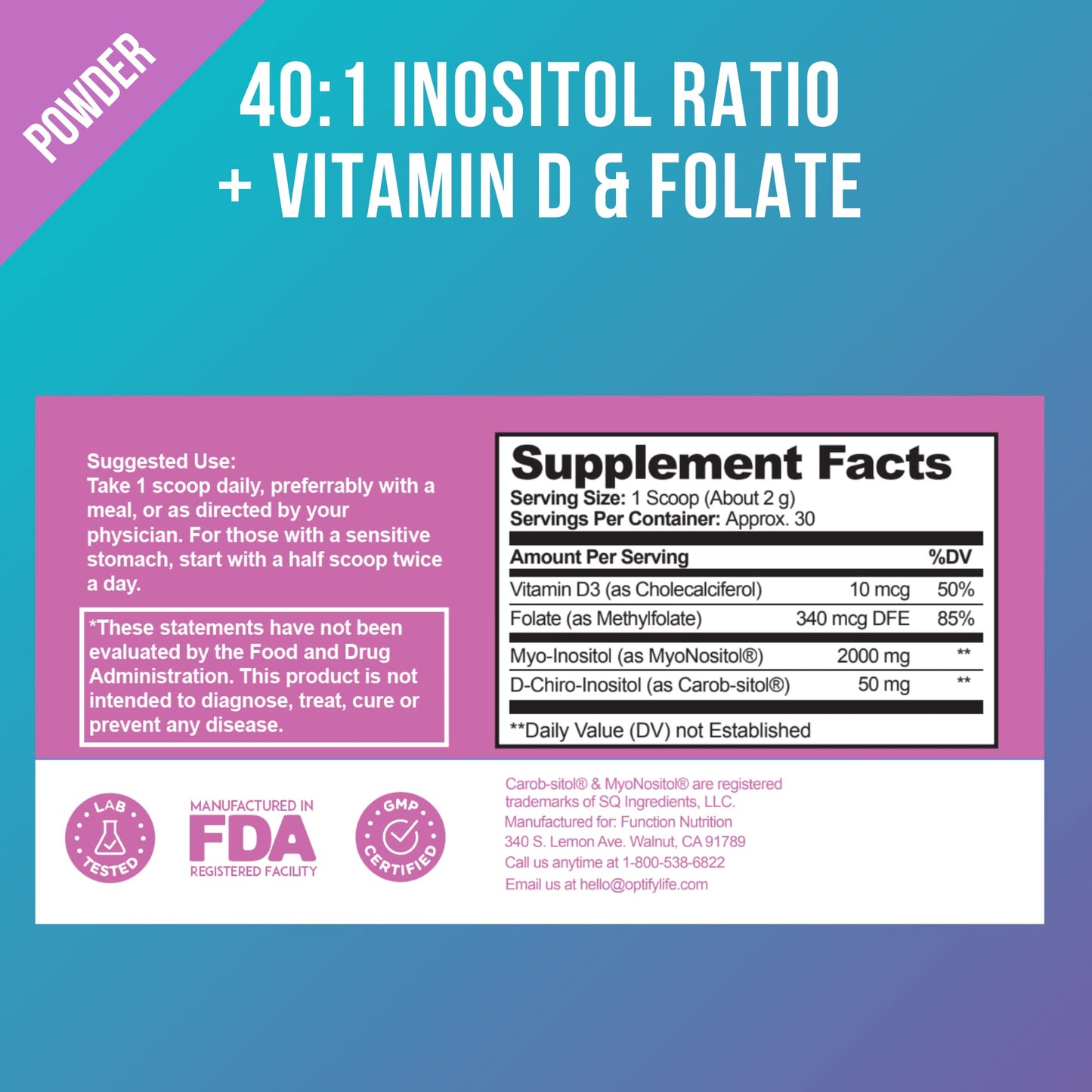 Premium Inositol Supplement Bundle - Myo-Inositol and D-Chiro Inositol Plus Folate - Maple Wellness Supplements