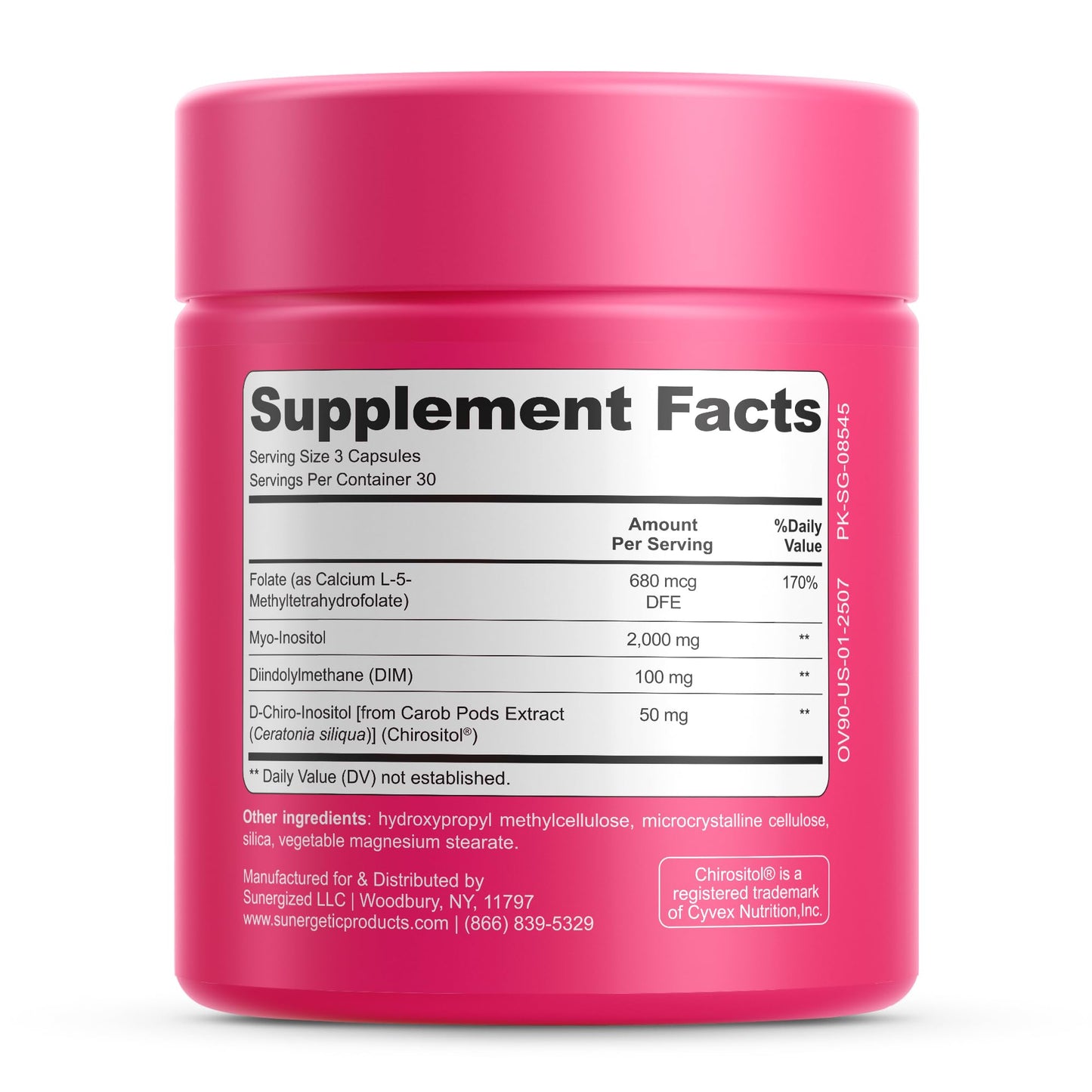 Premium Ovarian Health Support Supplement – Hormone Balance, Ovulation & Cycle Regularity - Myo-Inositol & D-Chiro Inositol Supplement for Women – 40:1 Inositol Ratio With Folate & DIM – 90 Capsules - Maple Wellness Supplements