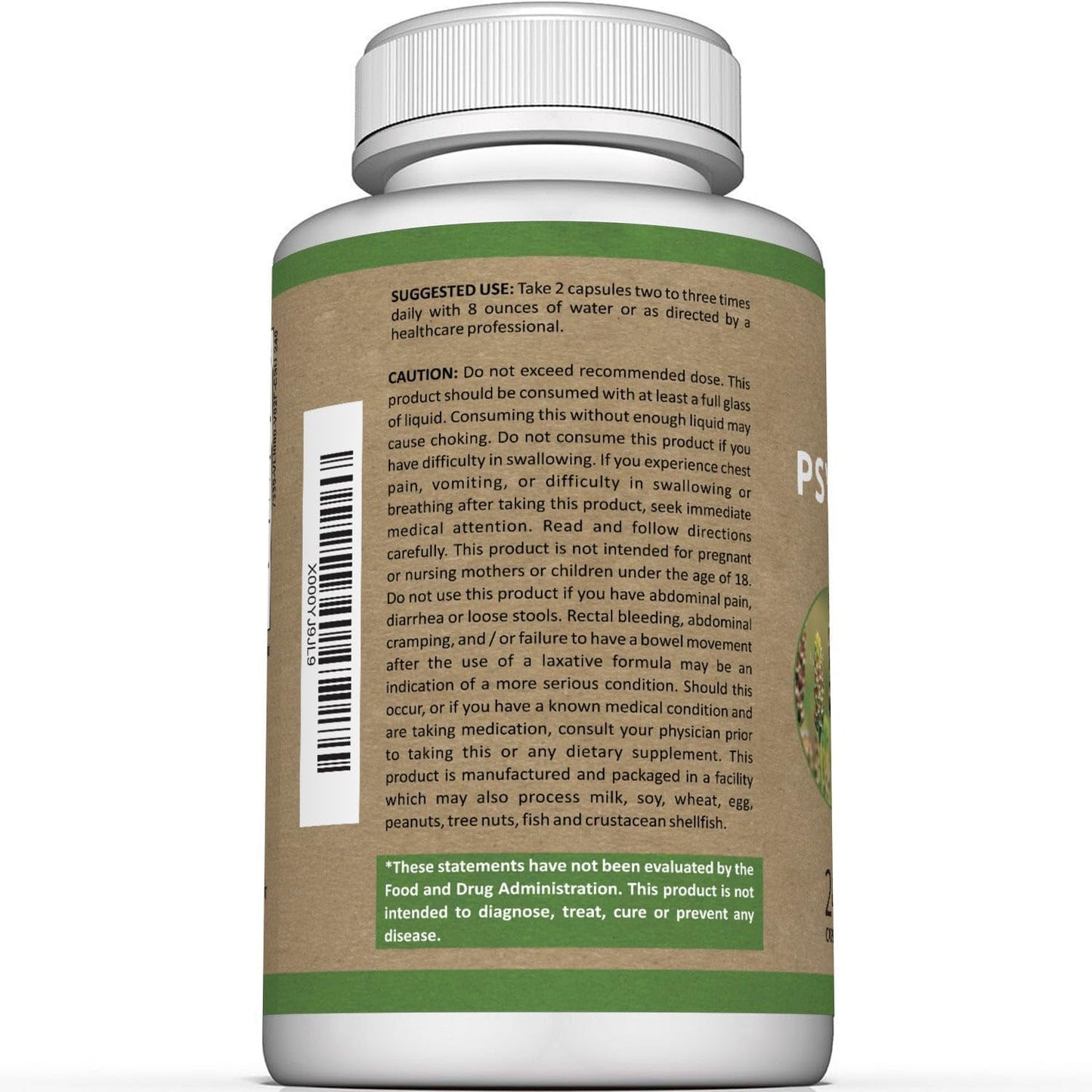Premium Psyllium Husk Fiber Supplement 1450mg, 240 Capsules - Maple Wellness Supplements