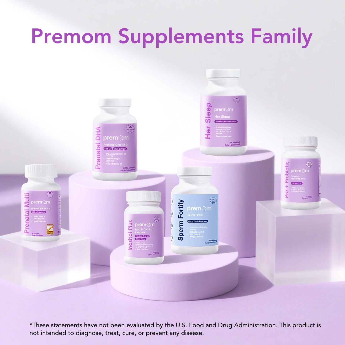 Premom Inositol Plus - 2000mg Myo-Inositol & 50mg D-Chiro Inositol, CoQ10, Folate & Vitamin D3-40:1 Ratio - Supports Hormonal Balance, Ovarian & Reproductive Health - 30 Day Supply - Maple Wellness Supplements