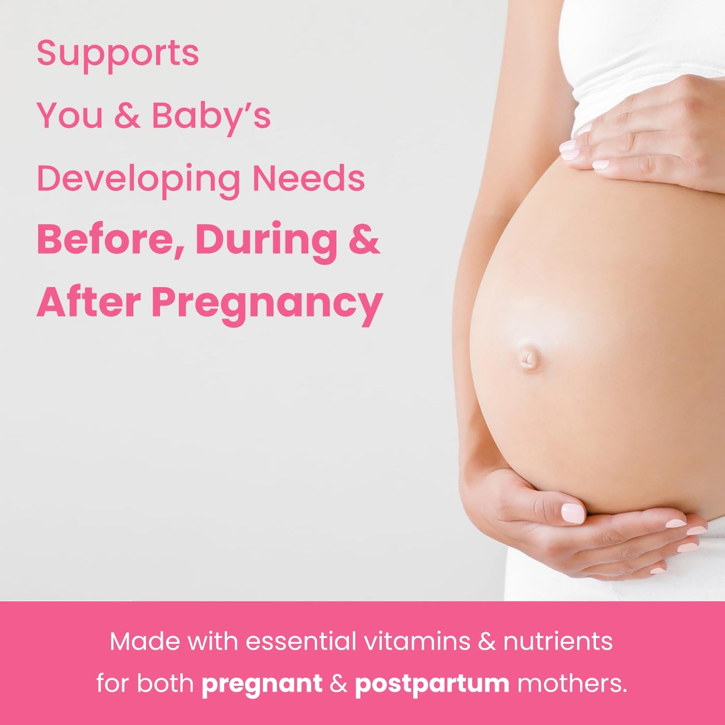 Prenatal Vitamin Gummies with DHA | Vegan Prenatal Vitamins for Women with Omega 3, Methylfolate, Choline & D3, Pregnancy Vitamins for Fetal Development - Maple Wellness Supplements