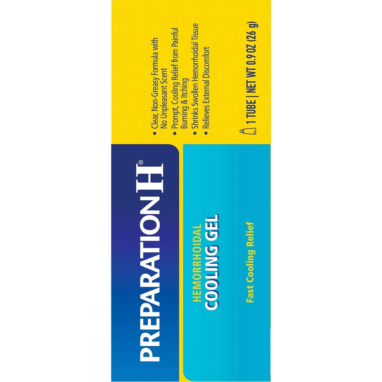 Preparation H Hemorrhoid Cooling Gel with Aloe for Fast Discomfort Relief - 0.9 Oz Tube - Maple Wellness Supplements