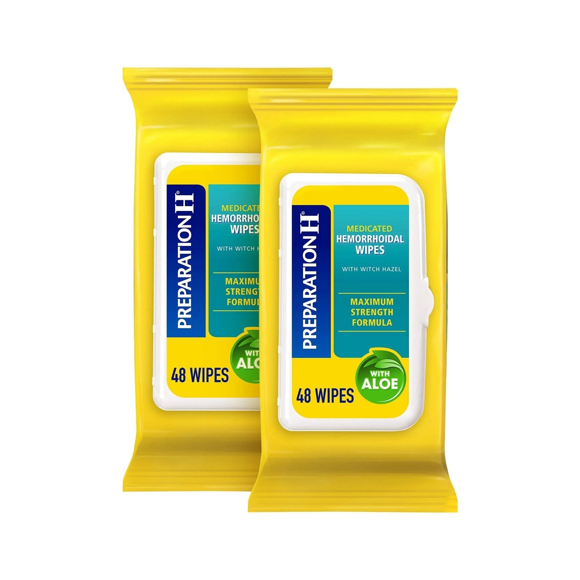 Preparation H Hemorrhoid Flushable Wipes with Witch Hazel for Skin Irritation Relief - 96 Count - Maple Wellness Supplements