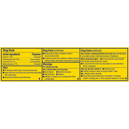 Preparation H Hemorrhoid Symptom Treatment Cream (0.9 Ounce Tube), Maximum Strength Multi-Symptom Pain Relief with Aloe - Maple Wellness Supplements